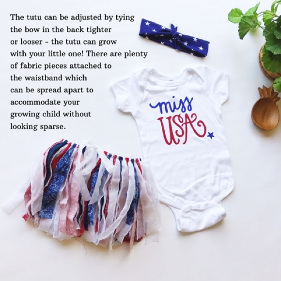 Handmade Miss USA America 4th of July Outfit Tutu - Picture 5 of 8